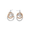 Encircle Silver & Rose Gold Plated Earrings
