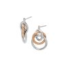 Encircle Silver & Rose Gold Plated Earrings - Image 2