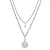 Ever Stacked Silver Tone Multi-Chain Necklace