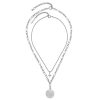 Ever Stacked Silver Tone Multi-Chain Necklace - Image 2