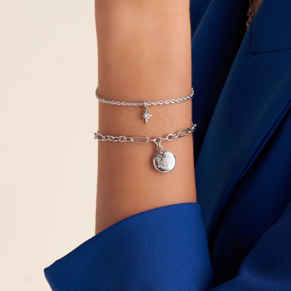 Ever Stacked Silver Tone Multi-Chain Bracelet - Image 3