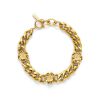 Tudor Rose Gold Plated Link Chain Bracelet
