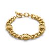 Tudor Rose Gold Plated Link Chain Bracelet - Image 2
