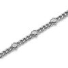Tudor Rose Silver Tone Link Chain Bracelet - Image 4