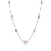 By The Sea Pearl Silver Tone Necklace