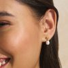 By The Sea Pearl Gold Plated Drop Earrings - Image 3