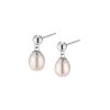 By The Sea Pearl Silver Tone Drop Earrings - Image 2