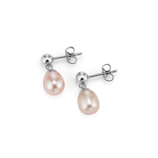 By The Sea Pearl Silver Tone Drop Earrings - Image 4