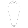 Feather Silver Tone Necklace - Image 2