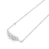 Feather Silver Tone Necklace - Image 4