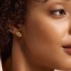 Lovers Knot Gold Plated Stud Earrings - Image 3