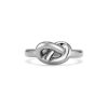 Lovers Knot Silver Tone Ring L
