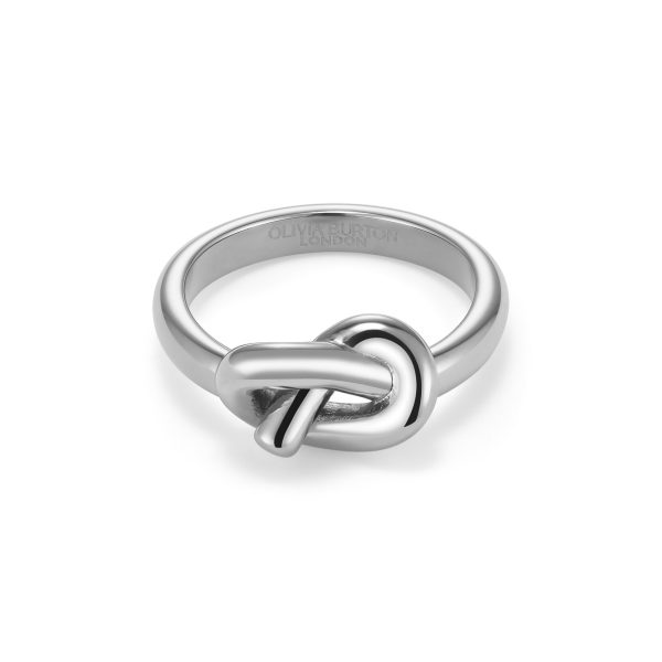 Lovers Knot Silver Tone Ring S - Image 2