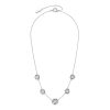 Tudor Rose Silver Tone Multi Station Necklace - Image 2