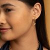 Locked Heart Gold Plated Hoop Earrings - Image 3