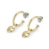Locked Heart Gold Plated Hoop Earrings - Image 4