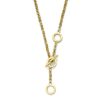 Honeycomb Toggle Gold Plated Necklace
