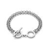 Honeycomb Toggle Silver Tone Bracelet - Image 2