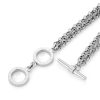 Honeycomb Toggle Silver Tone Bracelet - Image 4