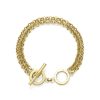 Honeycomb Toggle Gold Plated Bracelet