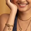 Honeycomb Toggle Gold Plated Bracelet - Image 3