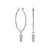 Dainty Silver Tone Hoop Earrings