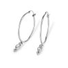 Dainty Silver Tone Hoop Earrings - Image 4