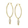 Dainty Gold Plated Hoop Earrings - Image 2