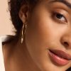 Dainty Gold Plated Hoop Earrings - Image 3