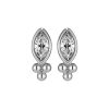 Dainty Silver Tone Stud Earrings