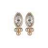 Dainty Rose Gold Plated Stud Earrings