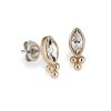 Dainty Rose Gold Plated Stud Earrings - Image 2