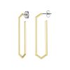 Ever Stacked Honeycomb Gold Plated Large Hoop Earrings