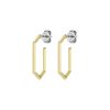 Ever Stacked Honeycomb Gold Plated Hoop Earrings - Image 2