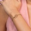 Amity Interlock Rose Gold Plated Bracelet - Image 3