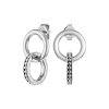 Amity Interlock Silver Tone Stud Earrings