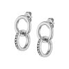 Amity Interlock Silver Tone Stud Earrings - Image 2