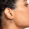Amity Interlock Silver Tone Stud Earrings - Image 3