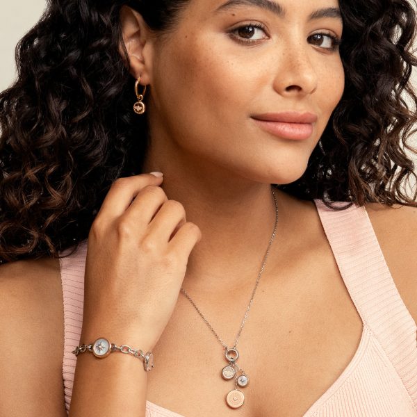 Bee and North Star Silver & Rose Gold Plated Charm Necklace - Image 6