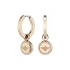 Bee Charm Rose Gold Plated Hoop Earrings