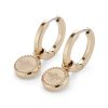 Bee Charm Rose Gold Plated Hoop Earrings - Image 4