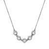 Ever Stacked Crystal Honeycomb Silver Tone Stacking Necklace
