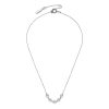 Ever Stacked Crystal Honeycomb Silver Tone Stacking Necklace - Image 2