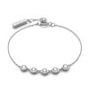 Ever Stacked Crystal Honeycomb Silver Tone Stacking Bracelet - Image 2