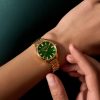 30mm Emerald & Gold Bracelet Watch - Image 3