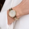 34mm White & Gold Bracelet Watch - Image 3