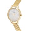 30mm White & Gold Mesh Watch - Image 2