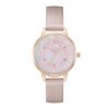 30mm Rose Gold & Pink Leather Strap Watch