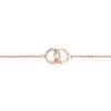Bejewelled Interlink Chain Bracelet Rose Gold - Image 2