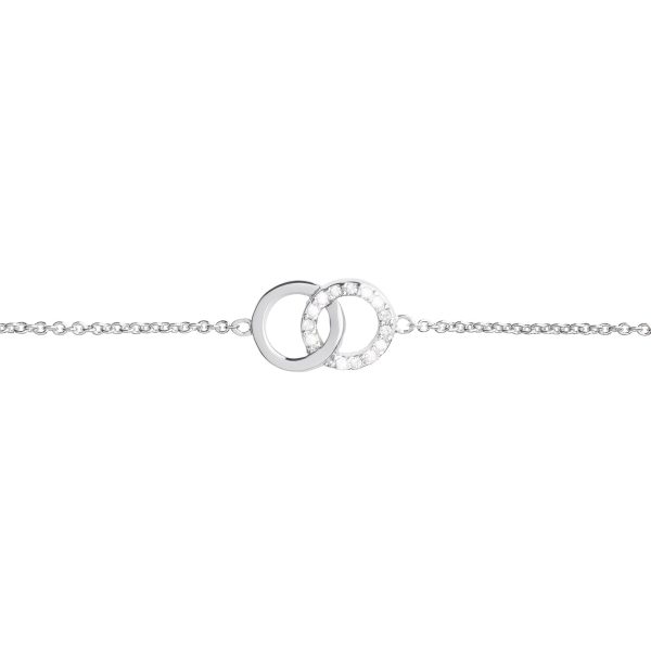 Bejewelled Interlink Chain Bracelet Silver - Image 2